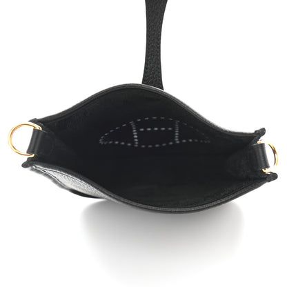 Hermes Taurillon Clemence Evelyne TPM Black 4 of 10