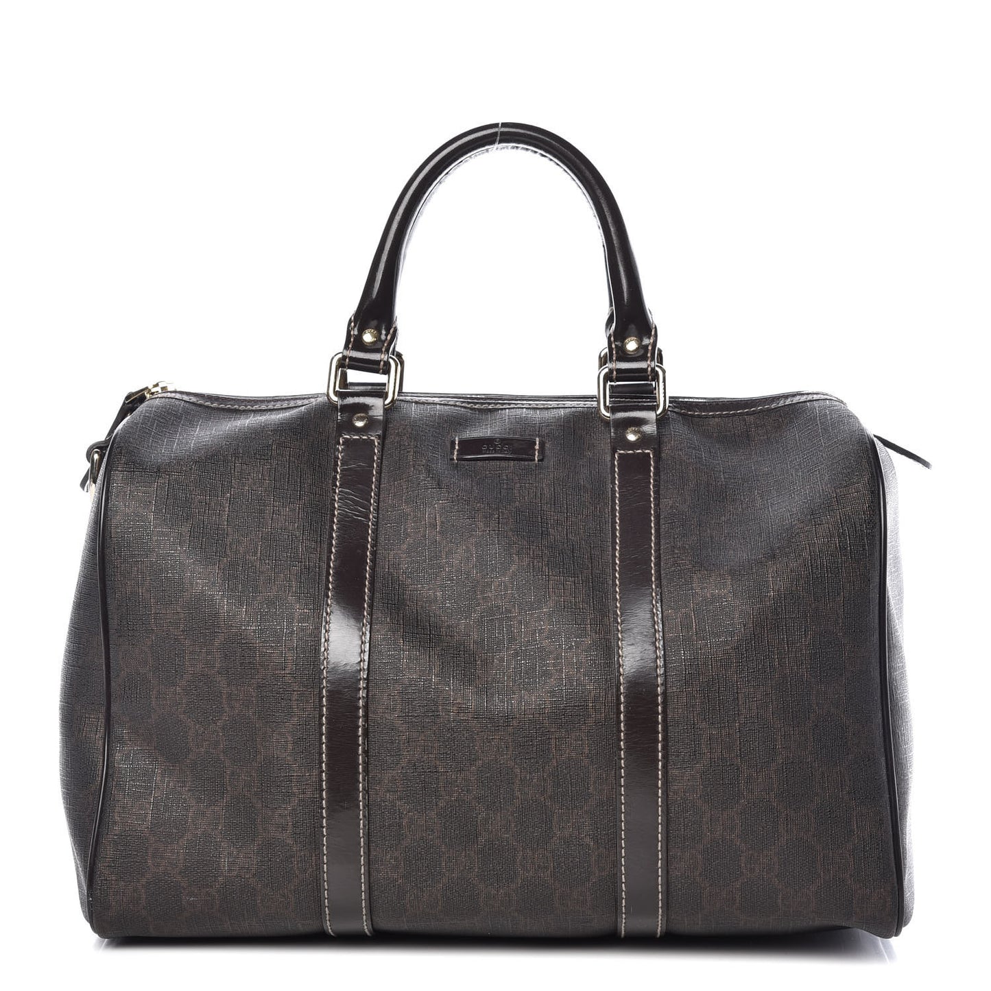GG Supreme Monogram Medium Boston Dark Brown