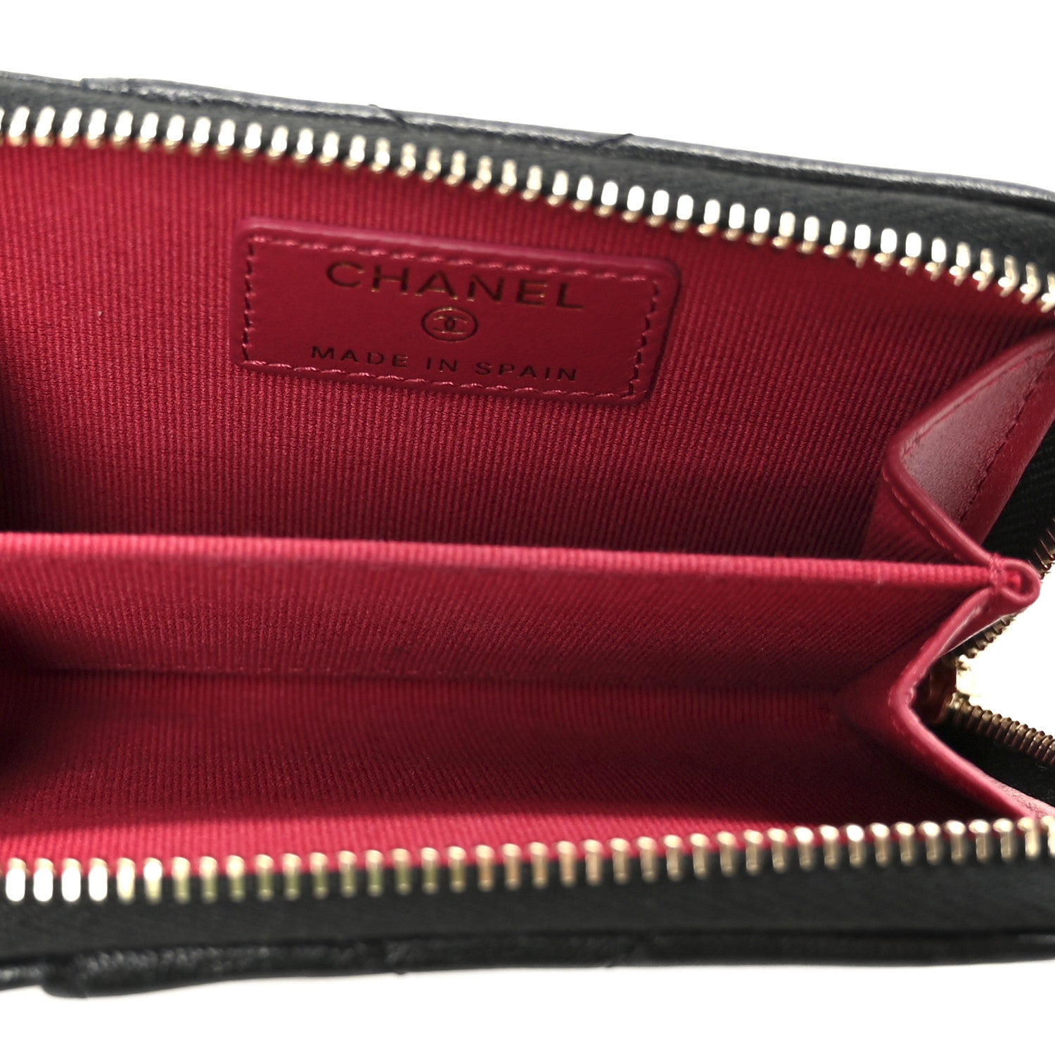 Chanel Lambskin Quilted Chanel 19 Vertical Zip Card Holder Wallet Black 5 of 9