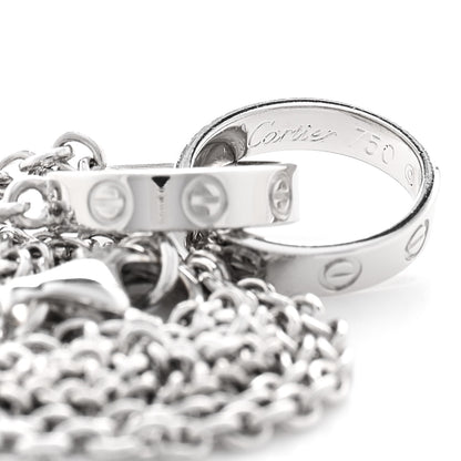 Cartier 18K White Gold Interlocking LOVE Necklace 5 of 5