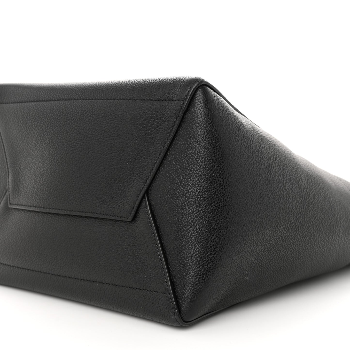 Soft Grained Calfskin Sangle Bucket Bag Black