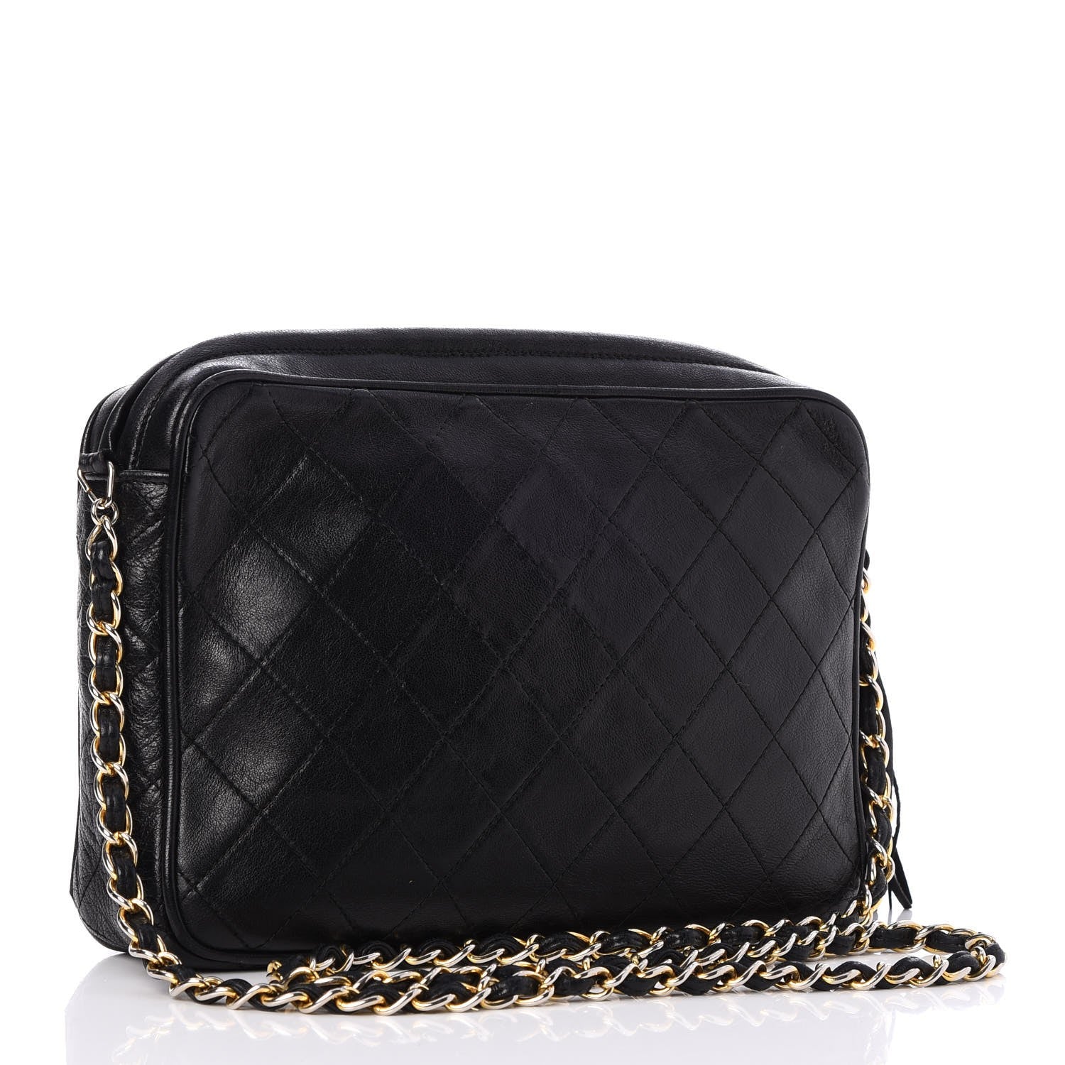 Chanel Lambskin Quilted Tassel Camera Case Black 3 of 8