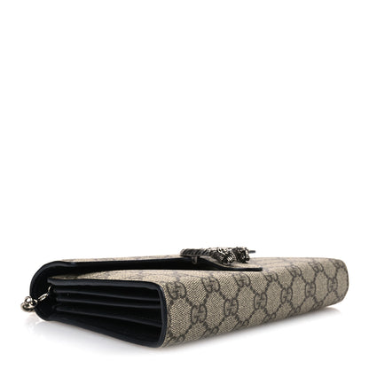 Gucci GG Supreme Monogram Mini Dionysus Chain Wallet Beige Black 4 of 11