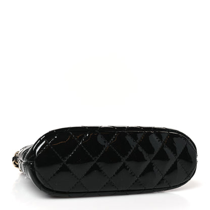 Chanel Patent Calfskin Quilted Shiny Coco Clutch With Chain Black 4 of 10