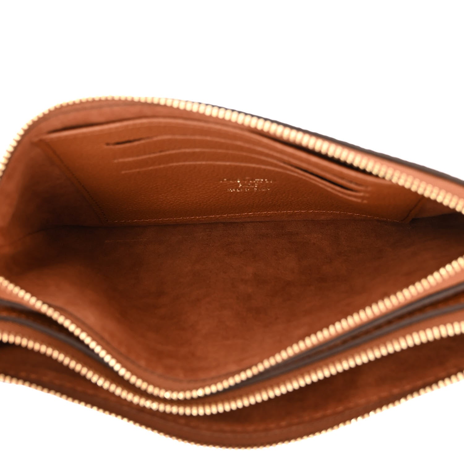 Louis Vuitton Empreinte Monogram Giant Double Zip Pochette Caramel 5 of 11