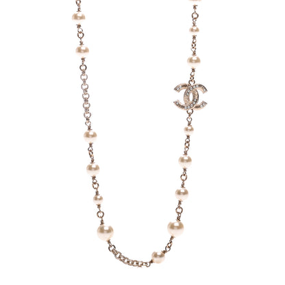Chanel Pearl CC Necklace Light Gold 1 of 6