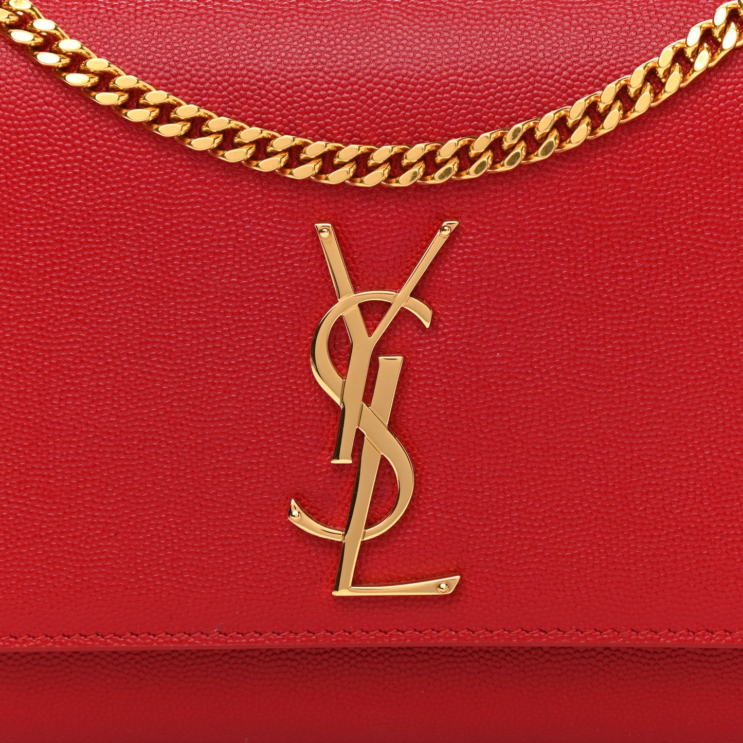 Grain De Poudre Medium Monogram Kate Satchel Red