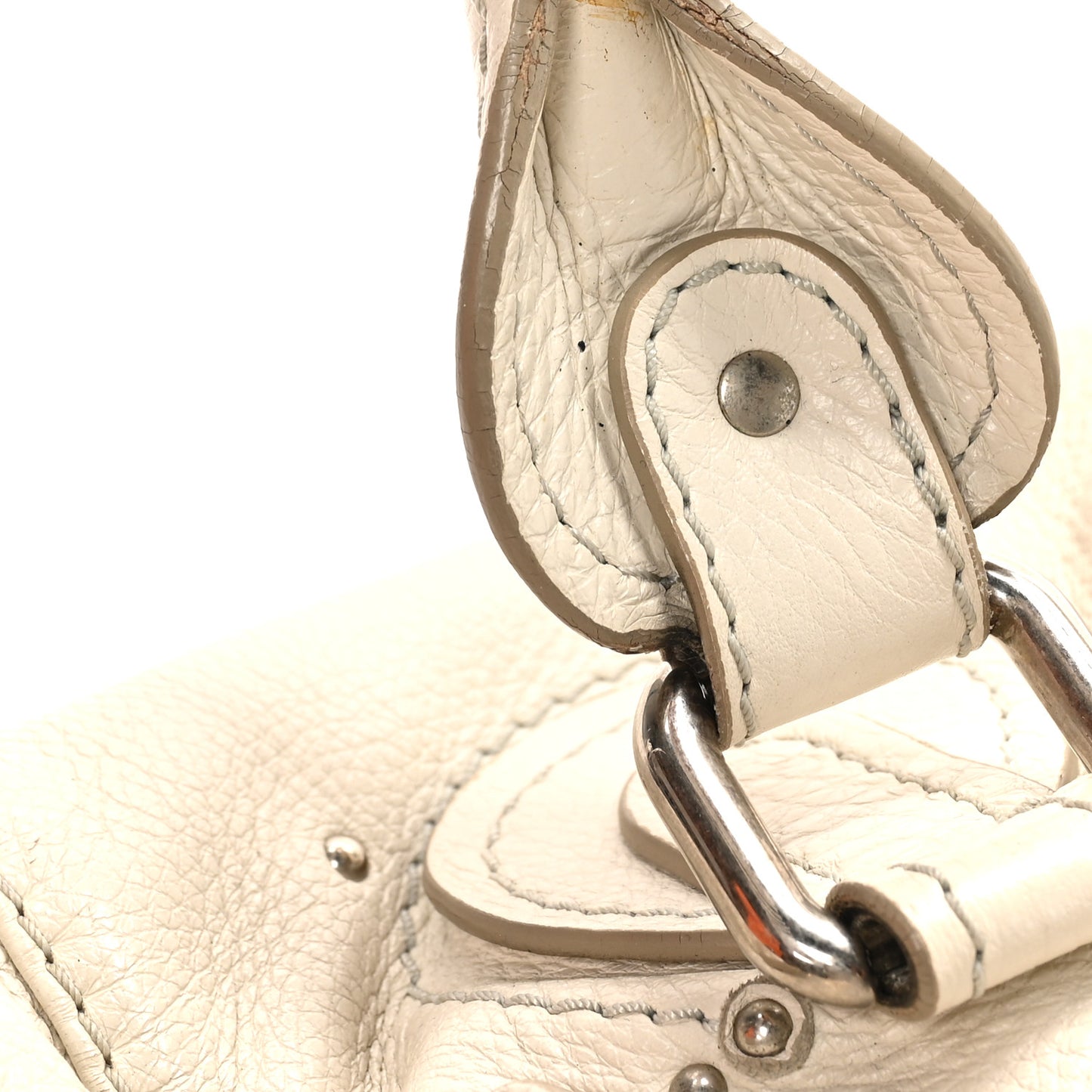 Calfskin Medium Paddington Satchel Ivory