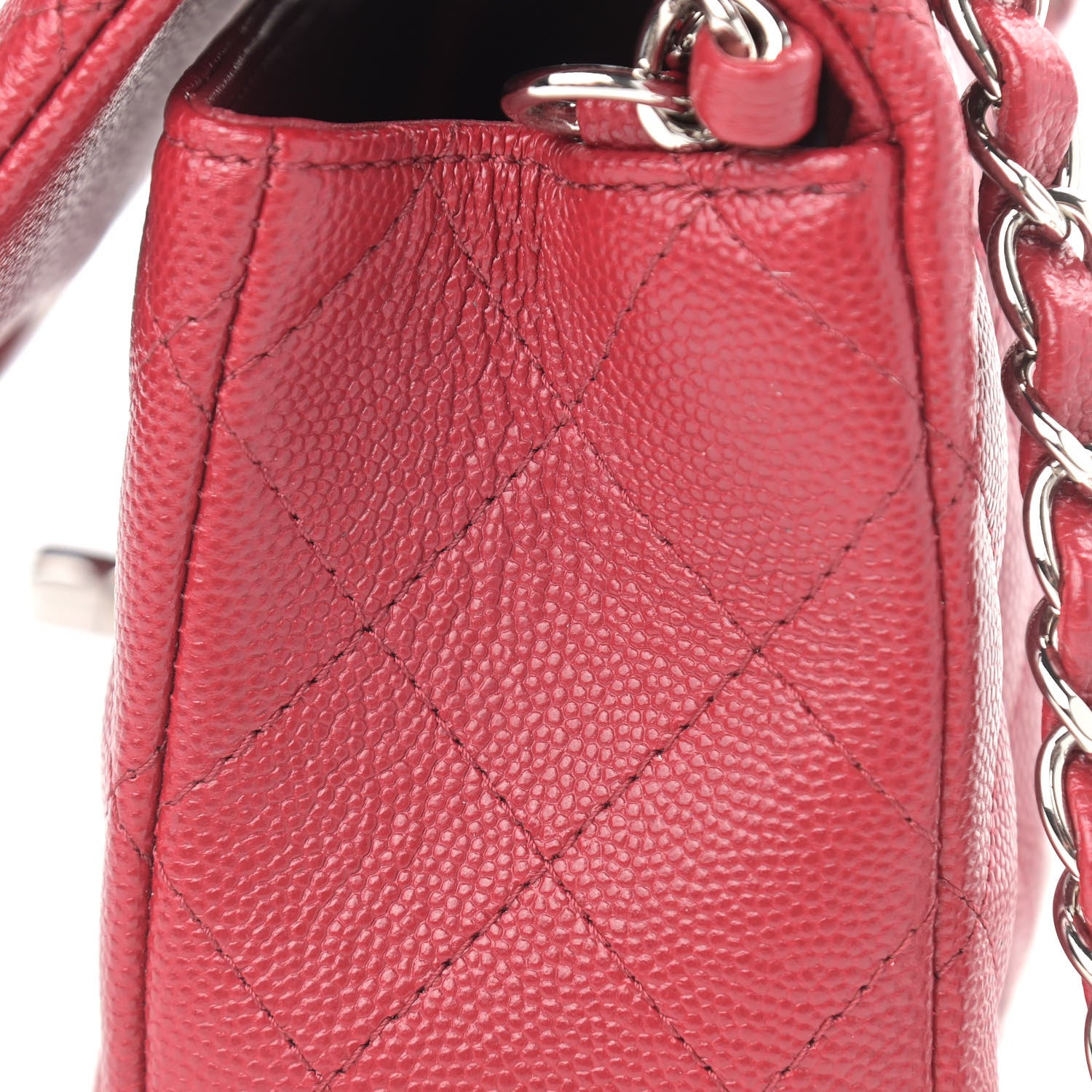 Chanel Caviar Quilted Mini Rectangular Flap Red 8 of 11