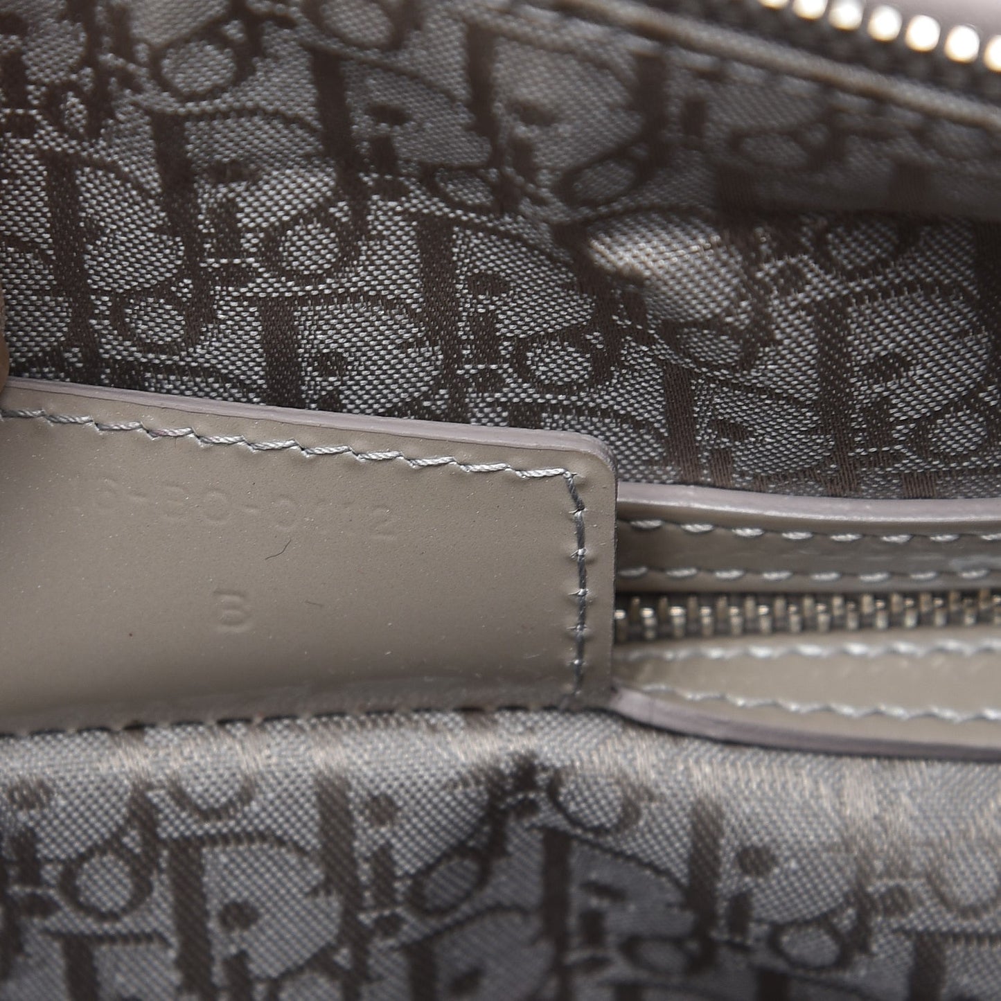 Patent Cannage Large Lady Dior Grey