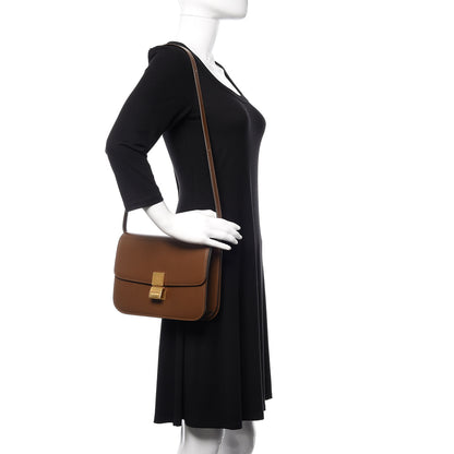 Celine Box Calfskin Medium Classic Box Flap Bag Camel 2 of 11