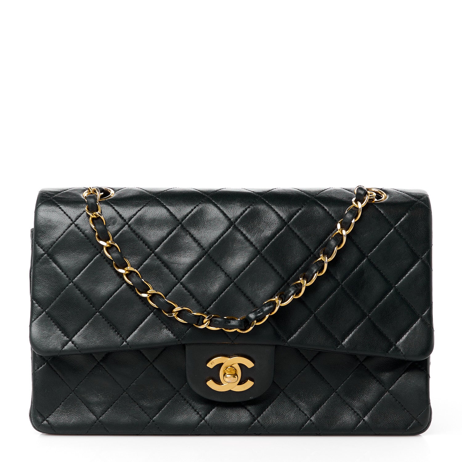 Chanel Lambskin Quilted Medium Double Flap Black 1 of 12
