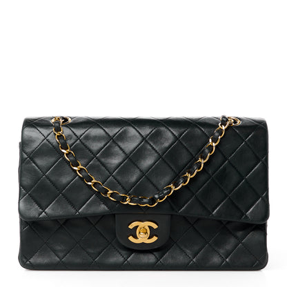 Chanel Lambskin Quilted Medium Double Flap Black 1 of 12