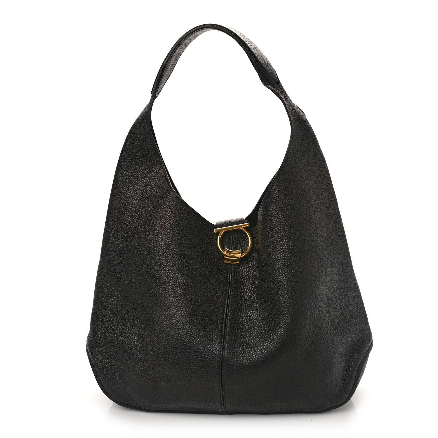 Salvatore Ferragamo Calfskin Margot Hobo Black 2 of 10