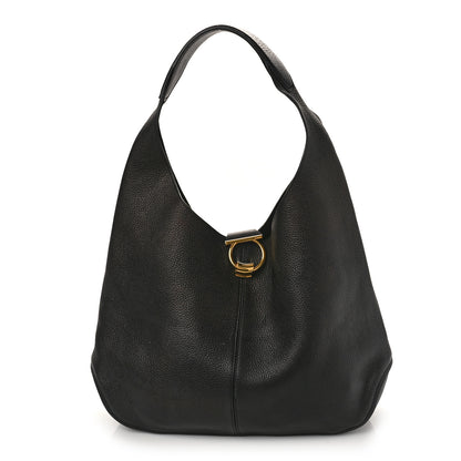 Salvatore Ferragamo Calfskin Margot Hobo Black 2 of 10