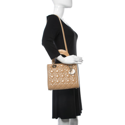 Christian Dior Patent Cannage Medium Lady Dior Beige 2 of 8