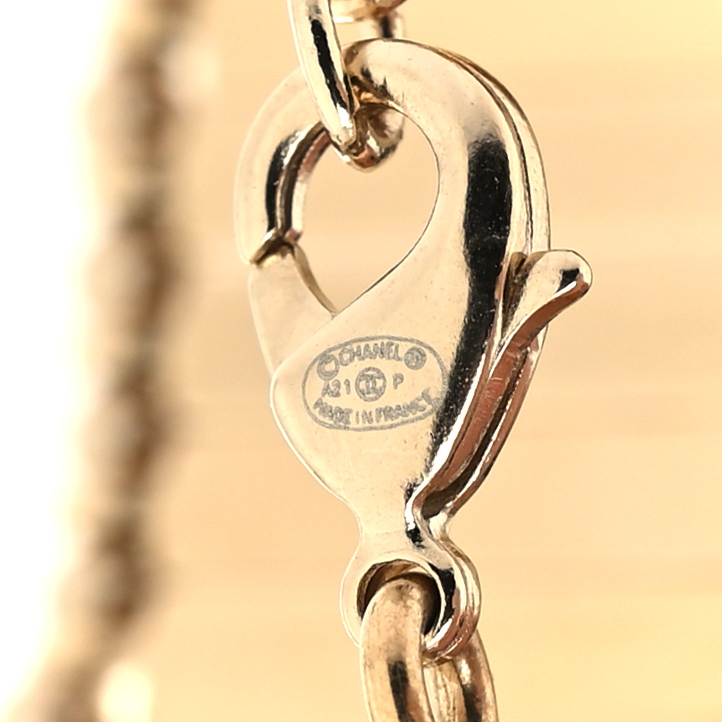 Crystal CC Wide Link Bracelet Gold Silver