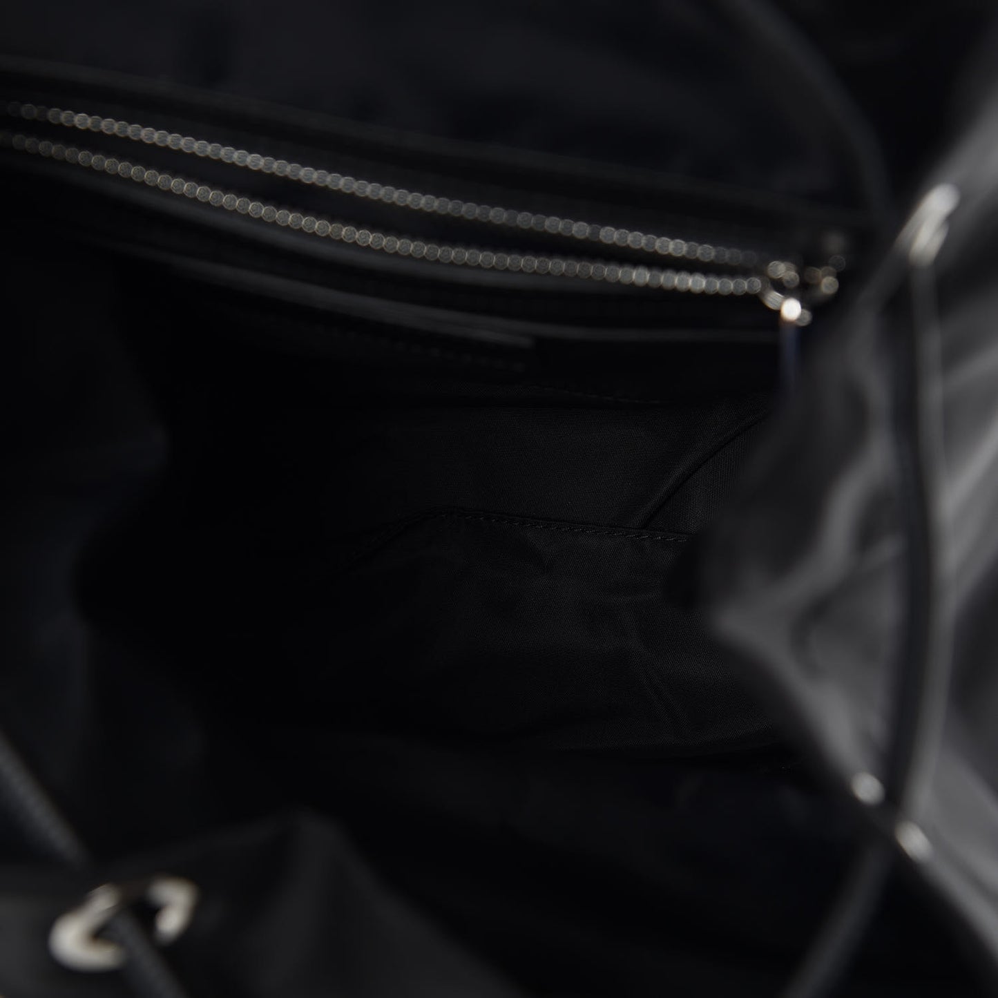 Nylon Logo Print Medium Rucksack Backpack Black