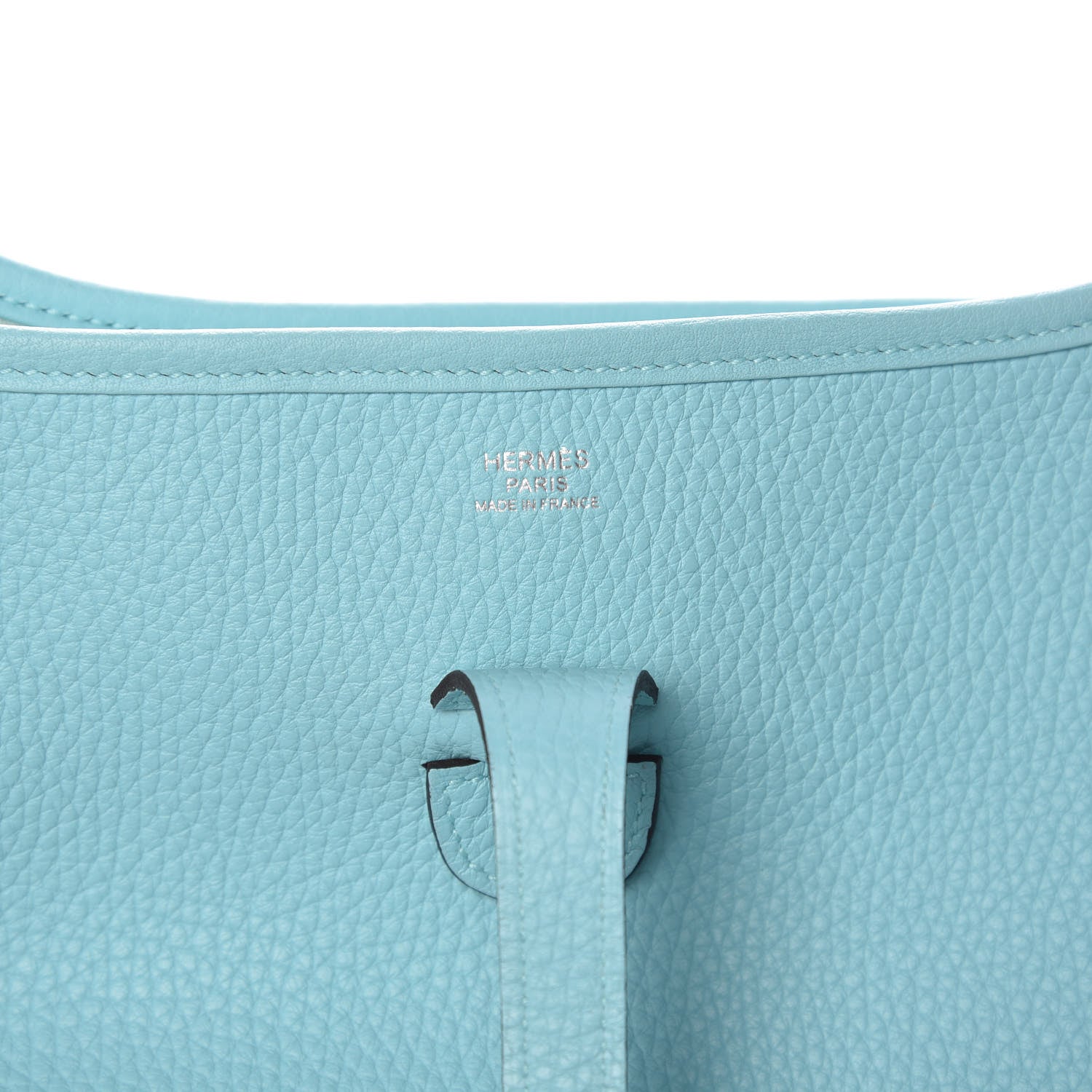 Hermes Taurillon Clemence Evelyne III PM Bleu Atoll 6 of 10