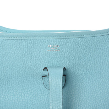Hermes Taurillon Clemence Evelyne III PM Bleu Atoll 6 of 10