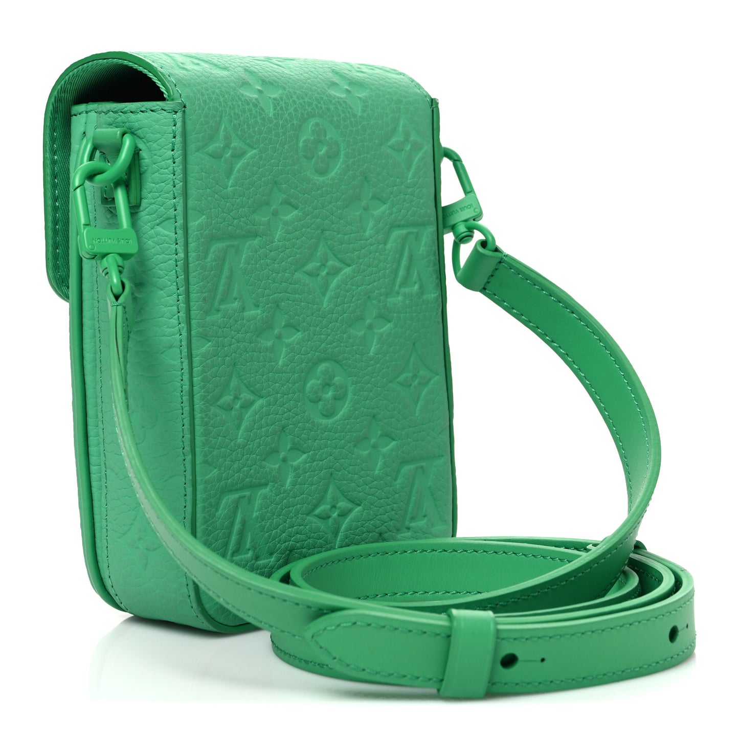 Taurillon Monogram S Lock Wearable Wallet Minty Green