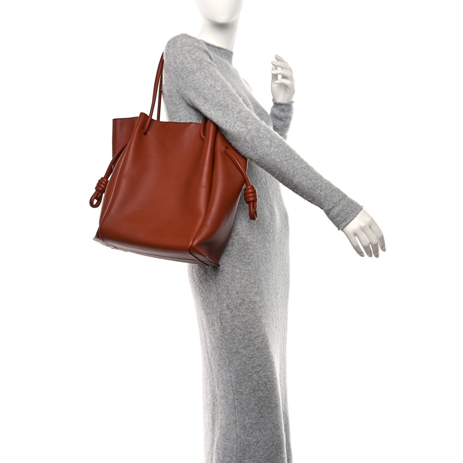 Loewe Calfskin Medium Flamenco Knot Bag Rust 2 of 8