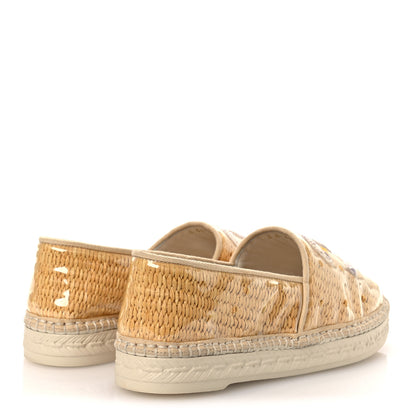 Chanel PVC Raffia CC Espadrilles 36 Beige 5 of 12