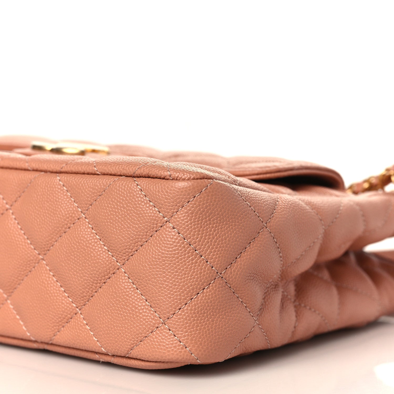 Chanel Caviar Quilted Wavy CC Hobo Beige 9 of 10