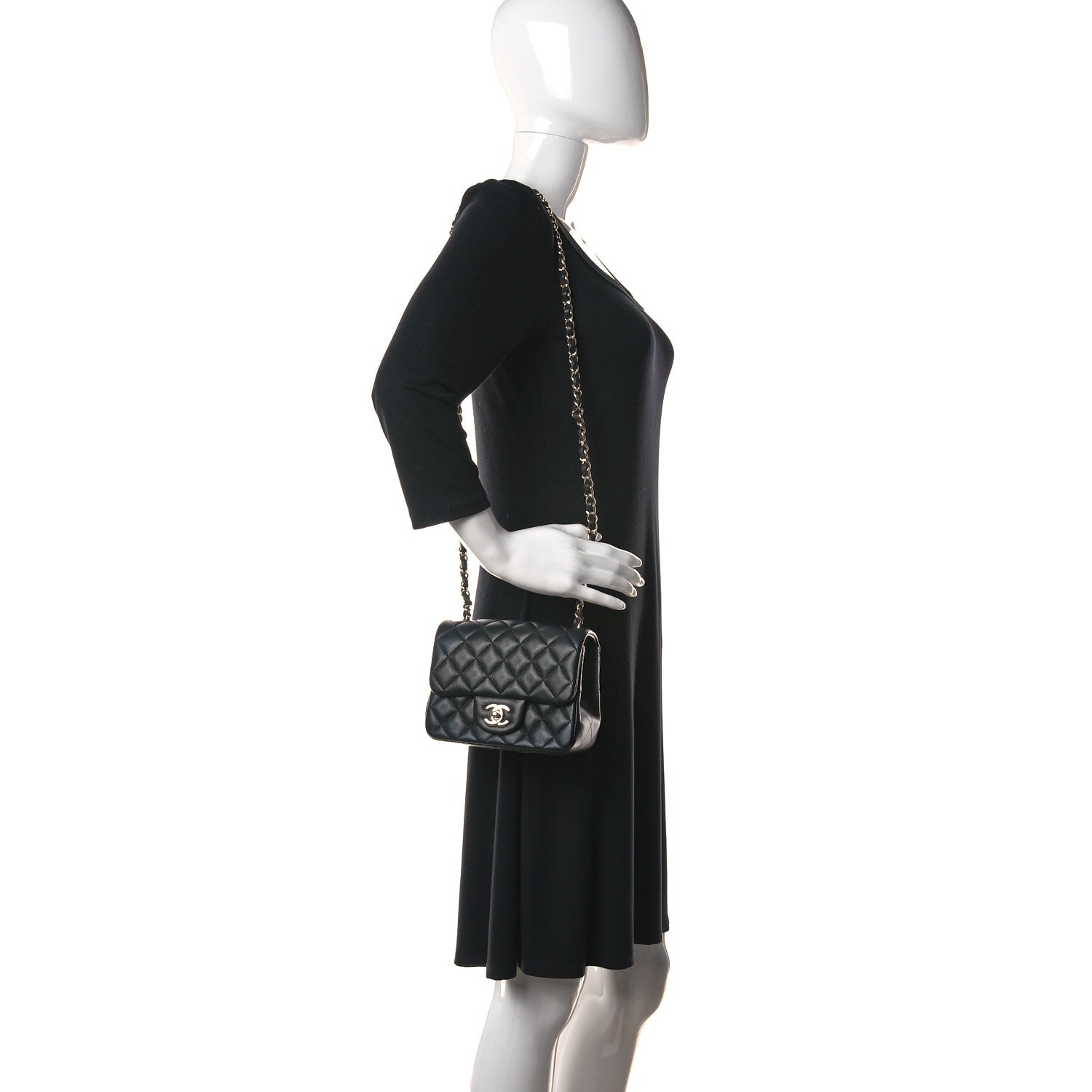 Chanel Lambskin Quilted Mini Square Flap Black 3 of 17