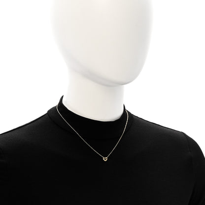 Tiffany 18K Yellow Gold 7mm Elsa Peretti Open Heart Pendant Necklace 2 of 7