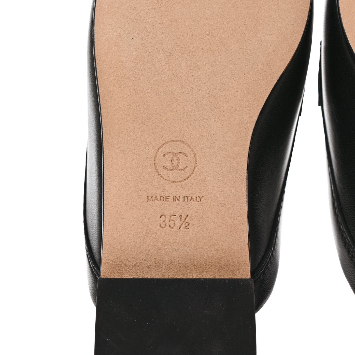Lambskin CC Mules 35.5 Black