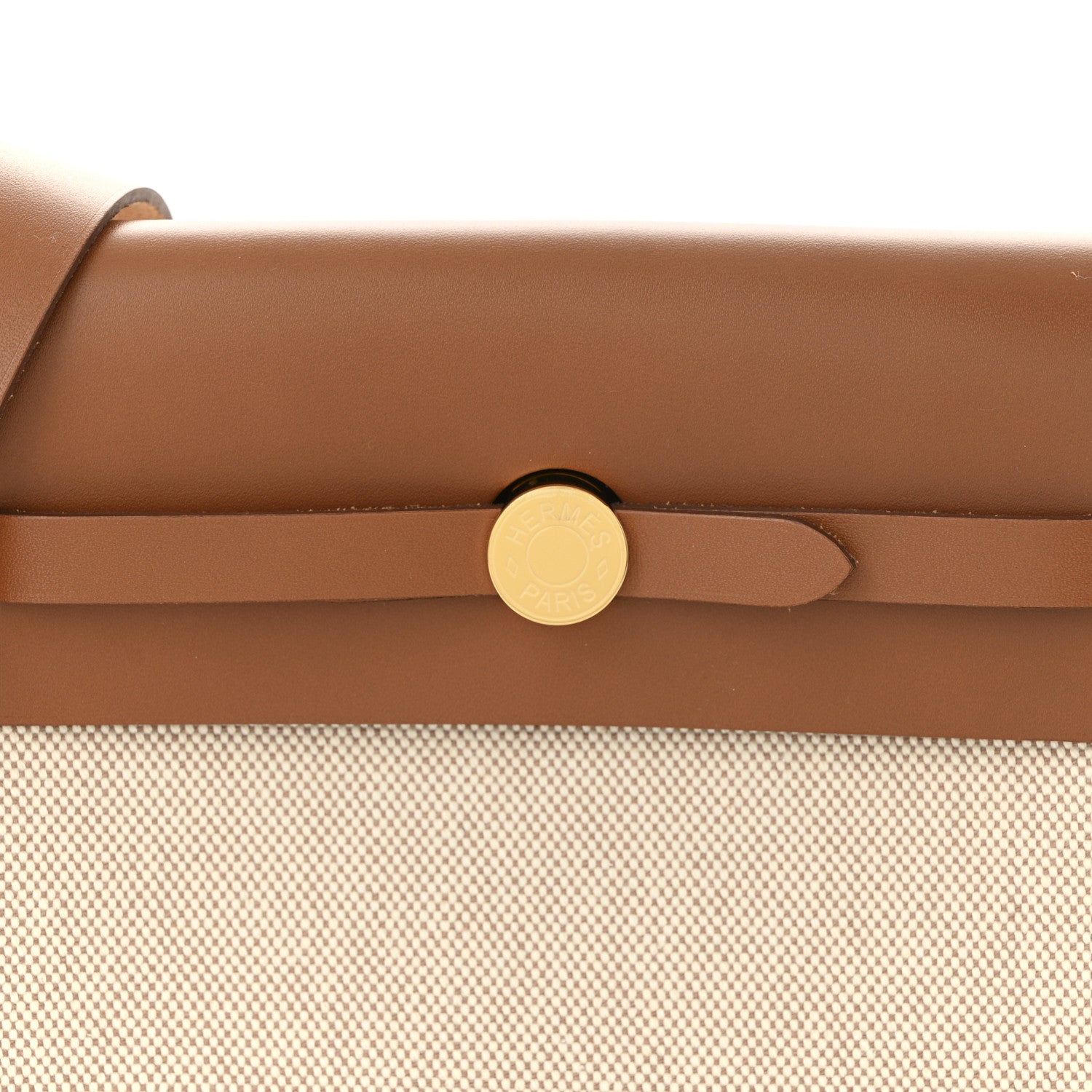Hermes Military Toile Vache Hunter Herbag Zip Retourne 20 Ecru Beige Fauve 8 of 11
