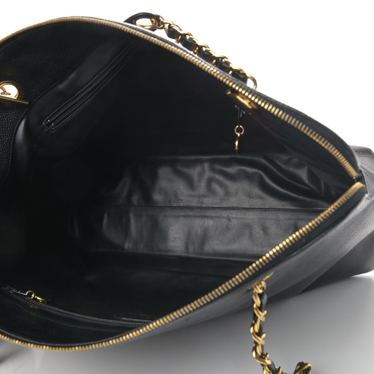 Caviar Large CC Shoulder Bag Black