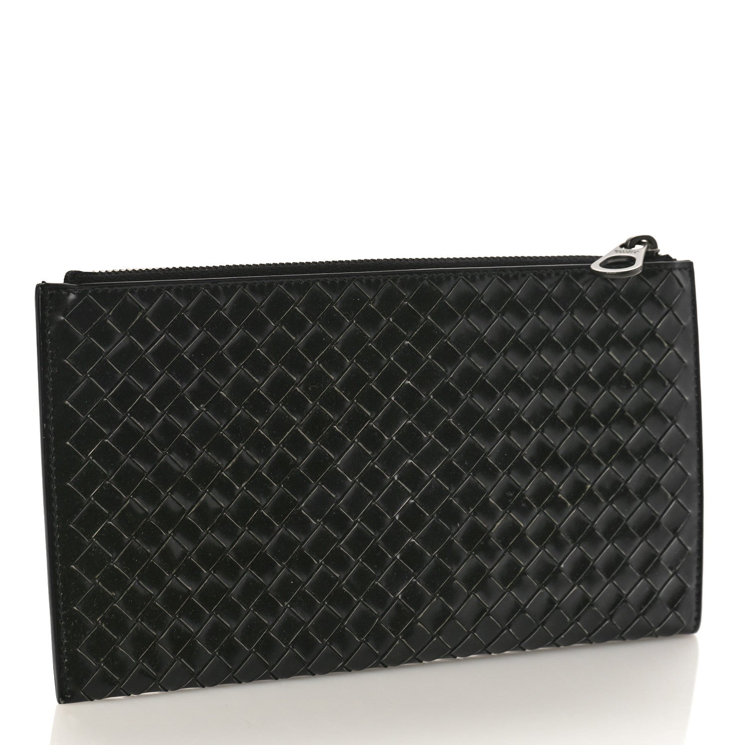 Bottega Veneta Nappa Intrecciato Flat Zip Pouch Black 3 of 8