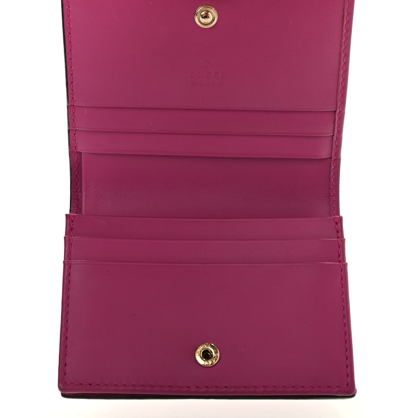 Guccissima Signature Bowy Card Case Wallet Purple