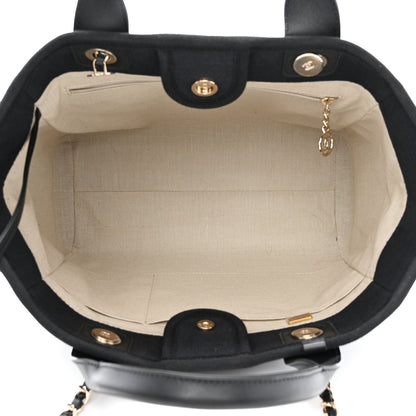 Chanel Mixed Fibers Small Deauville Tote Black 6 of 13
