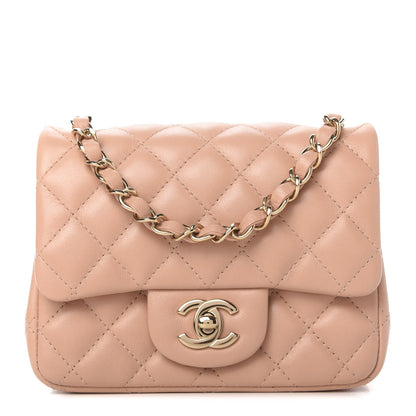 Chanel Lambskin Quilted Mini Square Flap Beige 1 of 11