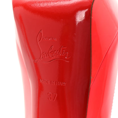 Christian Louboutin Patent Lady Peep 150 Pumps 37 Fluo Rose Paris 7 of 8