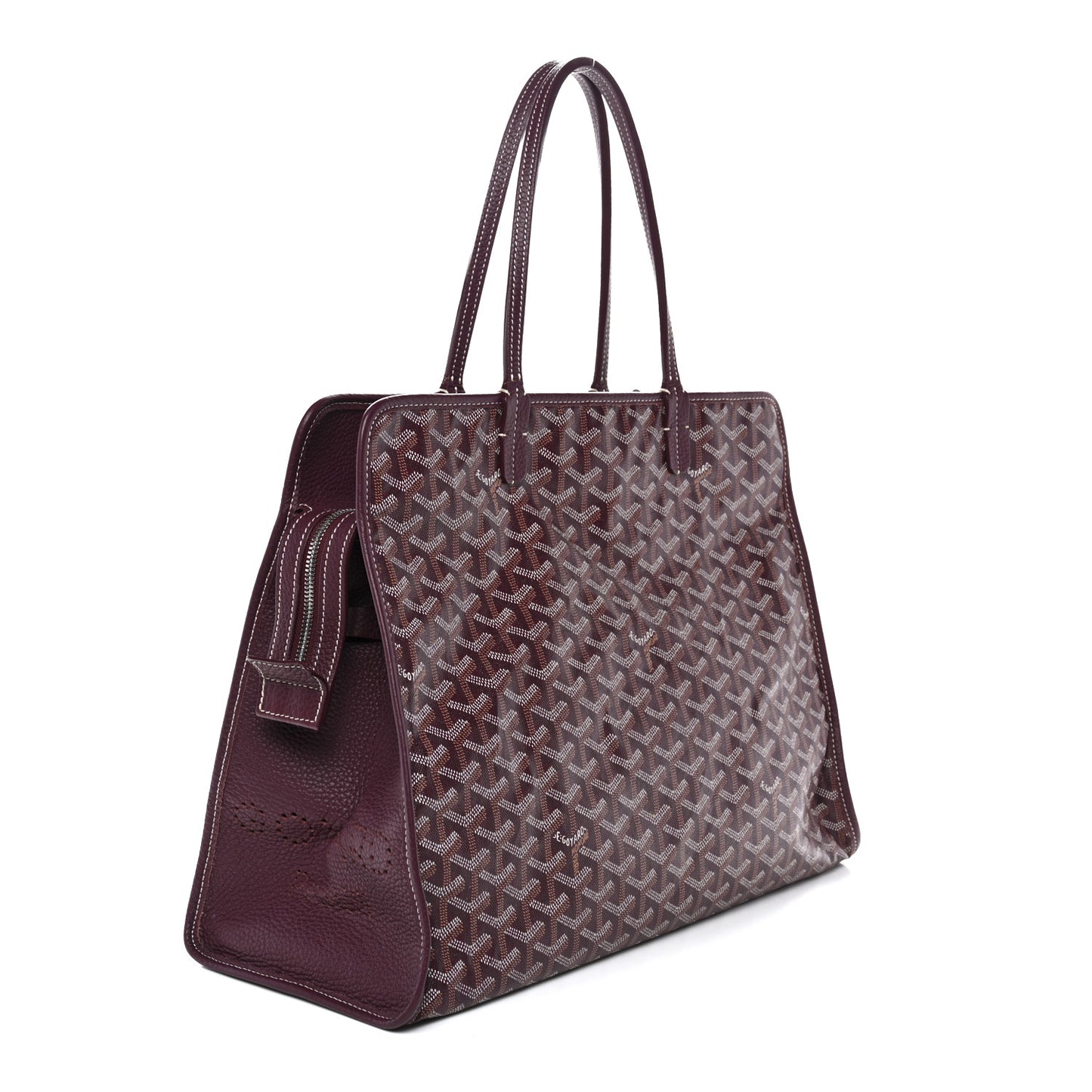 Goyardine Sac Hardy Pet Carrier PM Burgundy
