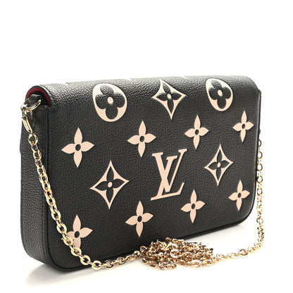 Louis Vuitton Empreinte Monogram Giant Felicie Pochette Black Beige 4 of 10