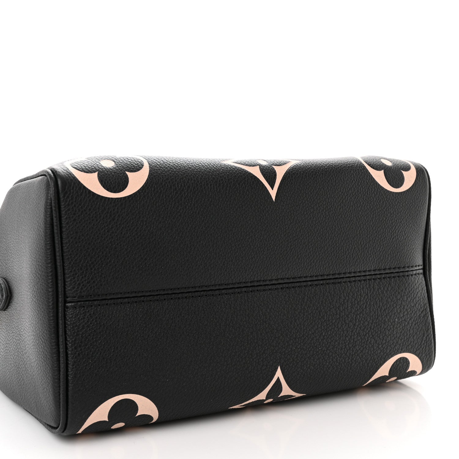 Louis Vuitton Empreinte Monogram Giant Speedy Bandouliere 25 Black Beige 4 of 9