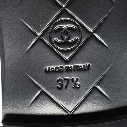 Chanel Lambskin Quilted CC Turnlock Loafers 37.5 Black 6 of 9