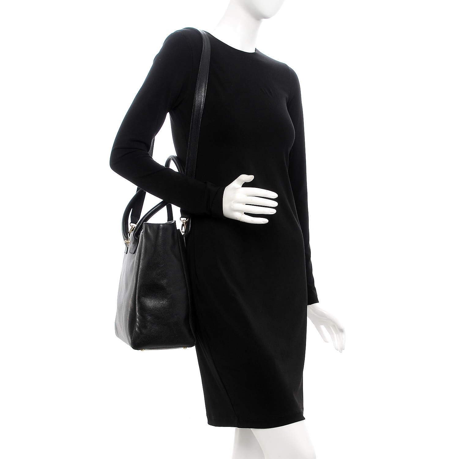 Chanel Calfskin Tall Cerf Tote Black 2 of 11