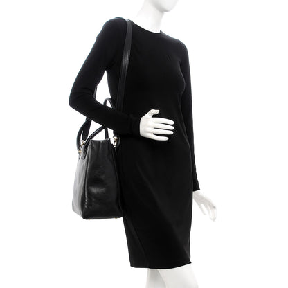 Chanel Calfskin Tall Cerf Tote Black 2 of 11