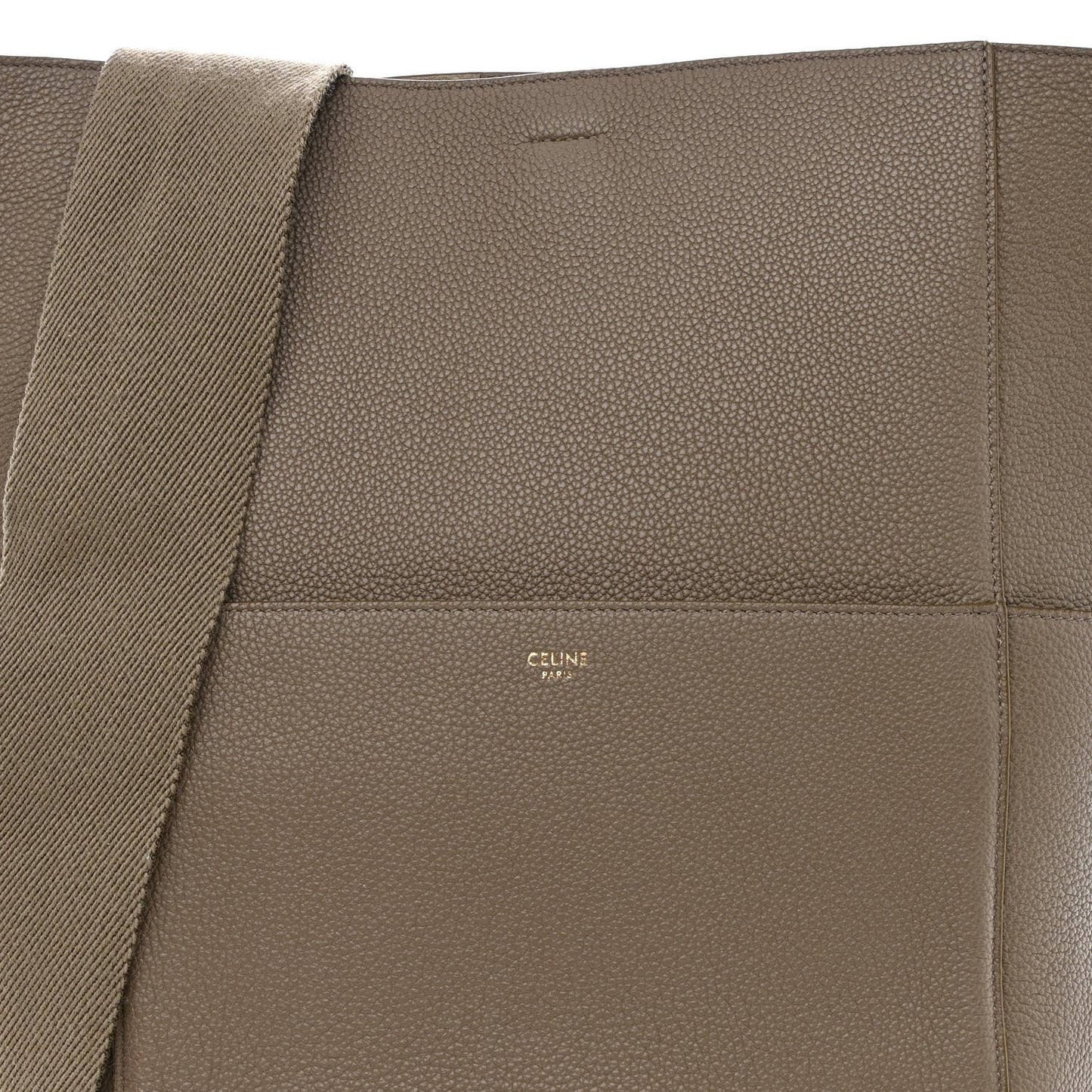 Soft Grained Calfskin Sangle Bucket Bag Taupe