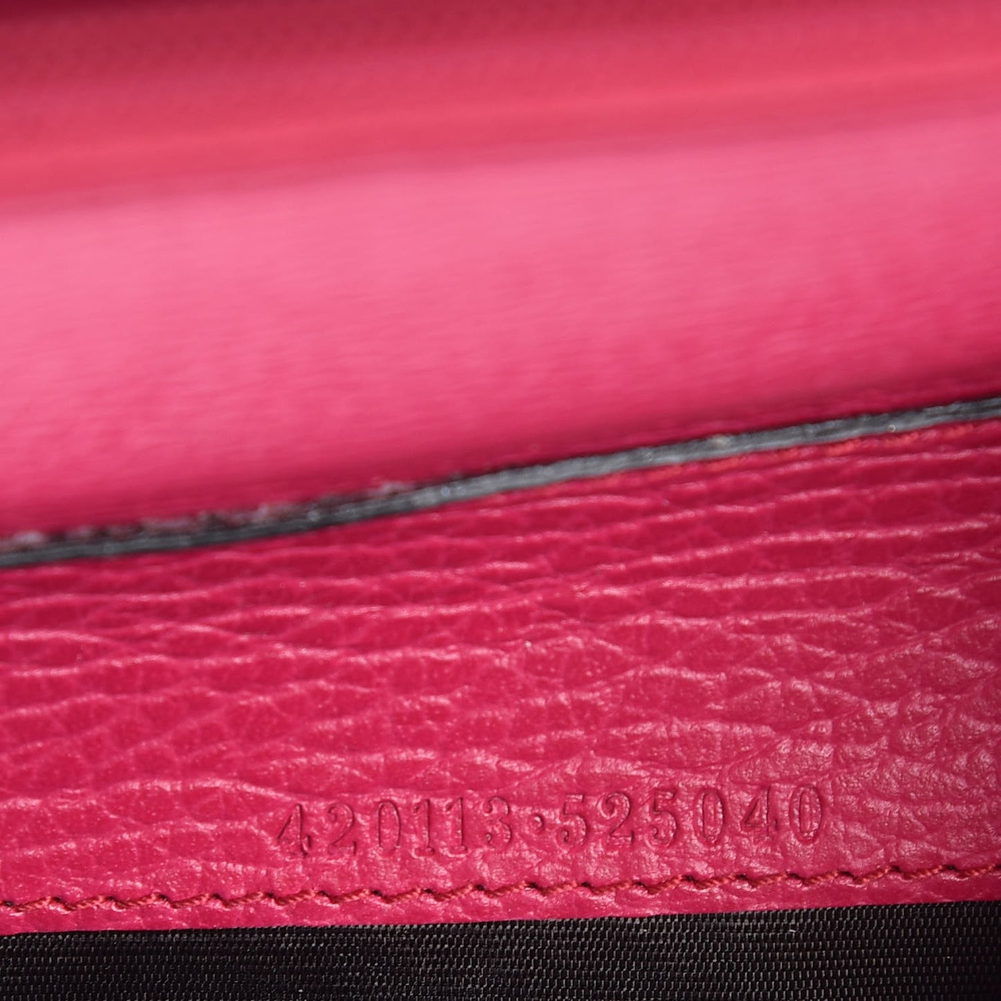 Pebbled Calfskin Zip Around Wallet Pink