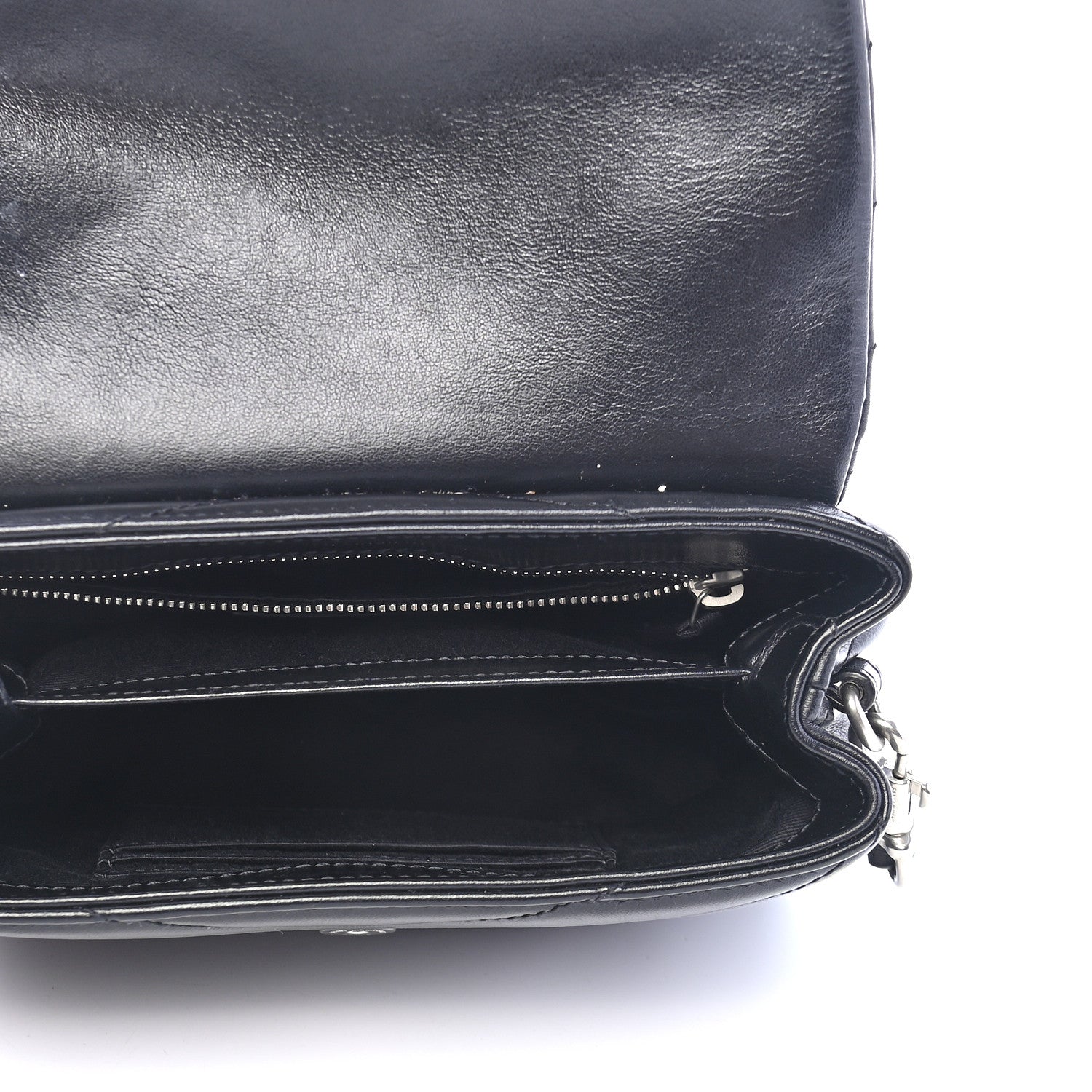 Saint Laurent Calfskin Y Quilted Monogram Toy Loulou Crossbody Bag Black 5 of 9