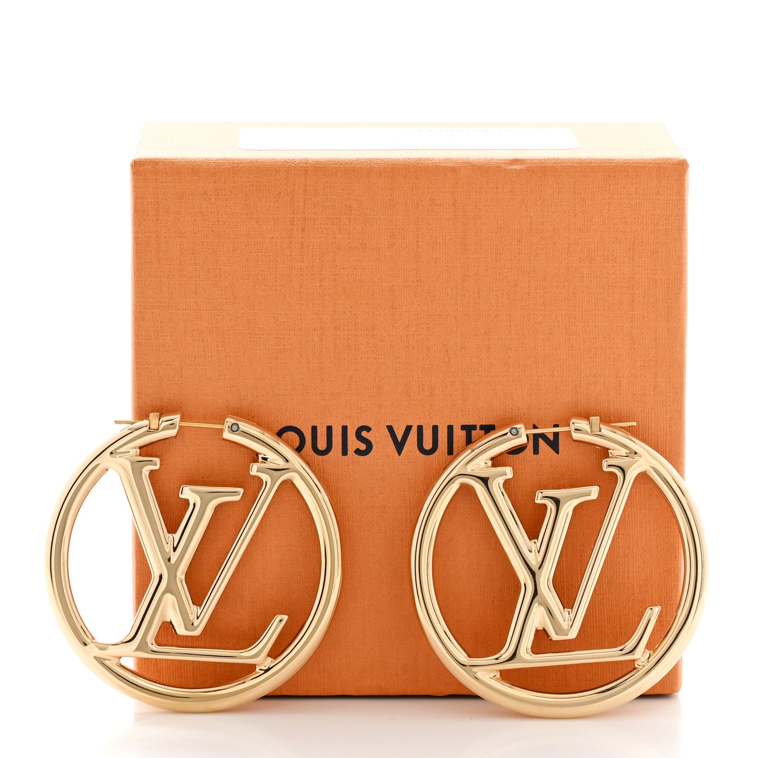 Louis Vuitton Metal Louise Hoop Earrings Gold 5 of 5