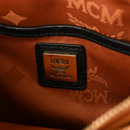 MCM Visetos Mini Camera Crossbody Bag Cognac 6 of 10