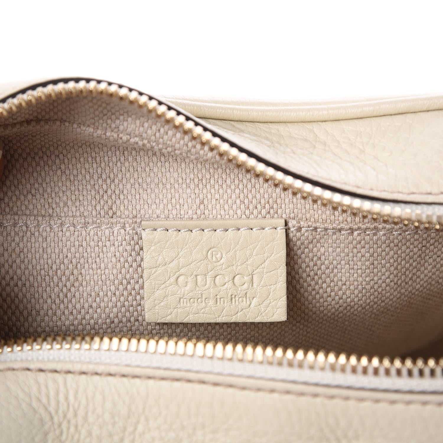 Gucci Pebbled Calfskin Small Soho Disco Bag Off White 6 of 9